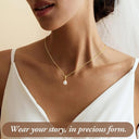 Pearl Drop Pendant Necklace for Women, 18K Gold Plated or Silver, Bridal Gift