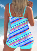 Emilie vibrant floral print tankini set, view 24
