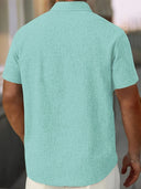 Coolum Men's Short Sleeve Linen Blend Shirt, view 49