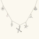 Noelle Initial Necklace with Sea Charms, view 57