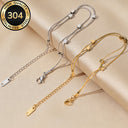 Heart Chain Bracelet for Women, 304 Stainless Steel, Hypoallergenic, Gold or Silver