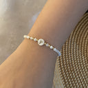 Rina Initial Pearl Bracelet, view 19