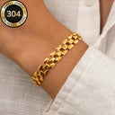 Watch Link Bracelet for Women, 304 Stainless Steel, Gold or Silver