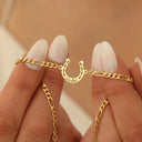 Horseshoe Bracelet with Engraved Name, Personalised Gift for Horse Lovers, Gold or Silver