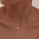 Heart Pendant Necklace for Women, 18K Gold Plated Stainless Steel