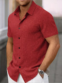 Coolum Men's Short Sleeve Linen Blend Shirt, view 27