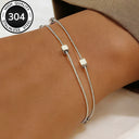 Heart Chain Bracelet for Women, 304 Stainless Steel, Hypoallergenic, Gold or Silver