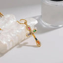 Nessa Gold Cross Necklace, view 5
