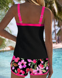 Hattie two-piece beach tankini set in bright colours, view 4