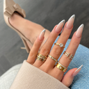 Amara Gold Clover Band Ring, view 2