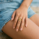 Fiora Stacked Look Gold Ring, view 4