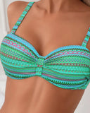 Amy striped two piece bikini set, view 7