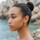 Kenna Gold Double Hoop Earrings, view 7