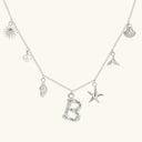Noelle Initial Necklace with Sea Charms, view 35