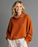 Jemima waffle knit top with cowl neck and oversized fit, view 4