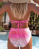 Asha printed bikini set with bra style top, view 10