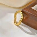 Cleo Gold Wave Ring, view 9
