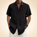 Portsea Men's Breathable Linen Shirt, view 4
