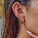 Hana Gold Hoop Earrings Set, view 7