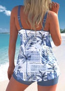 Emilie vibrant floral print tankini set, view 2
