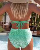 Asha printed bikini set with bra style top, view 11