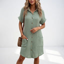 Matilda the effortless linen look shirt dress