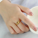 Elin Gold Knot Ring, view 5