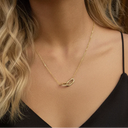 Maeve Interlocking Gold Necklace, view 2