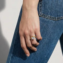 Daphne Gold Teardrop Ring, view 2