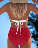 Angelica high waisted bikini set with double straps, view 11