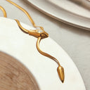 Sylvie Gold Serpentine Pendant Necklace, view 4