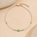 Seed Bead Choker Necklace, Hand Woven Boho Choker, Black, Blue or Green