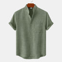 Hobart Men's Solid Colour Cotton Button Shirt, view 8