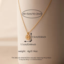 Flower Tag Pendant Necklace, 18K Gold Plated Floral Necklace, Gold or Silver