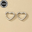 Stainless Steel Earrings for Women, 316L, 18K Gold Plated, Hypoallergenic