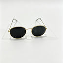 Ravello round tinted fashion glasses with a gold metal frame, view 5