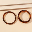 Resin Bangle Set of 2, Chunky Retro Bangles, Brown or White