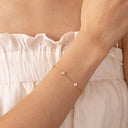 Four Leaf Clover Bracelet for Women, Cubic Zirconia, Gold or Silver