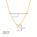 Cross Necklace for Women, Adjustable Gold Rectangular Cross Pendant