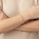 Juna Gold Bangle with Cubic Zirconia, view 3