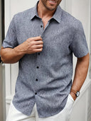 Coolum Men's Short Sleeve Linen Blend Shirt, view 20