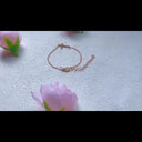 Sideways Cross Bracelet for Women, Adjustable Boho Chain Bracelet