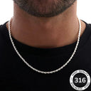 Rafferty Men's Rope Chain Necklace, view 7