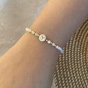 Rina Initial Pearl Bracelet, view 28
