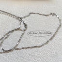 Water Wave Chain Necklace, Silver Plated Dainty Chain for Women