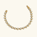 Kiri Heart Tennis Bracelet in 18k gold plated stainless steel