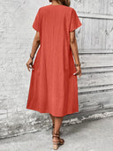 Mirabel Pleated Linen Dress