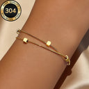 Heart Chain Bracelet for Women, 304 Stainless Steel, Hypoallergenic, Gold or Silver