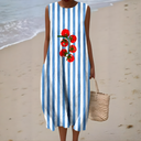 Zaylee Sleeveless Striped Summer Dress