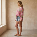 FARIASA FLORAL BOHO SWEATER